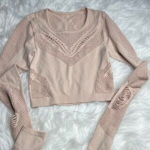 ALO Yoga Women's Knit Sweatshirt in Soft Pink